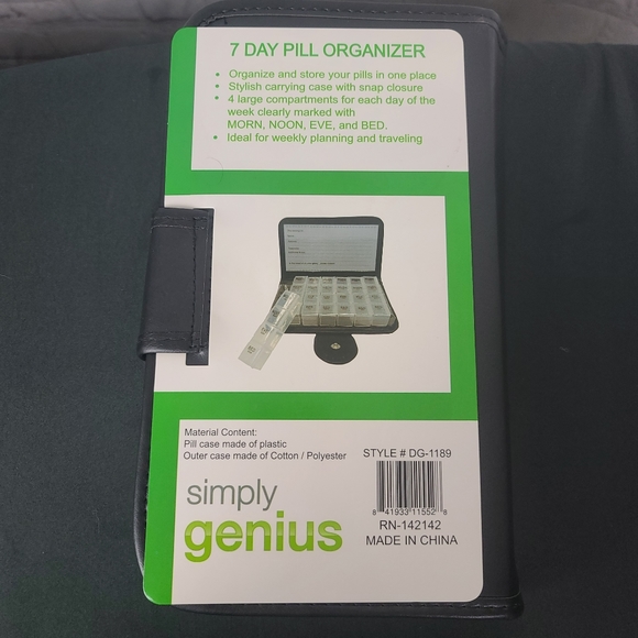 Simply Genius 7 Day Pill Organizer. - Picture 1 of 9